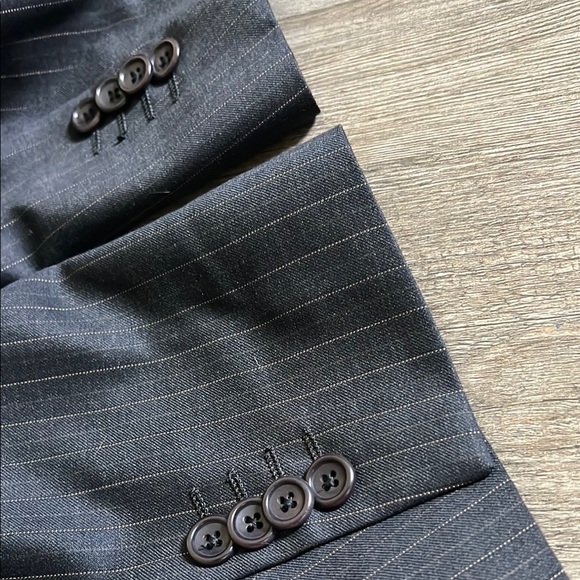 Ermenegildo Zegna Men's Black tan Pinstripe wool Blazer 44R - Picture 9 of 9